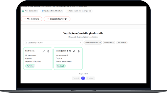 laptop dashboard confirmări