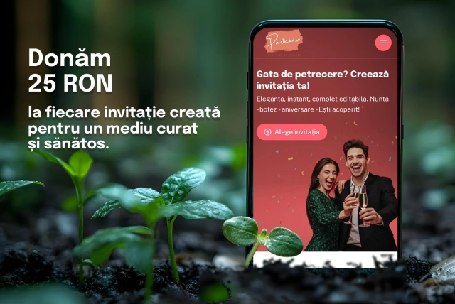 1 copac plantat pentru evenimentul tău - Participi.ro împreună cu Mai Mult Verde